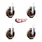 Service Caster 5 Inch High Temp Phenolic Wheel Swivel 7/8 Inch Square Stem Caster Set SCC SCC-SQ20S514-PHSHT-78-4 - alternate 1